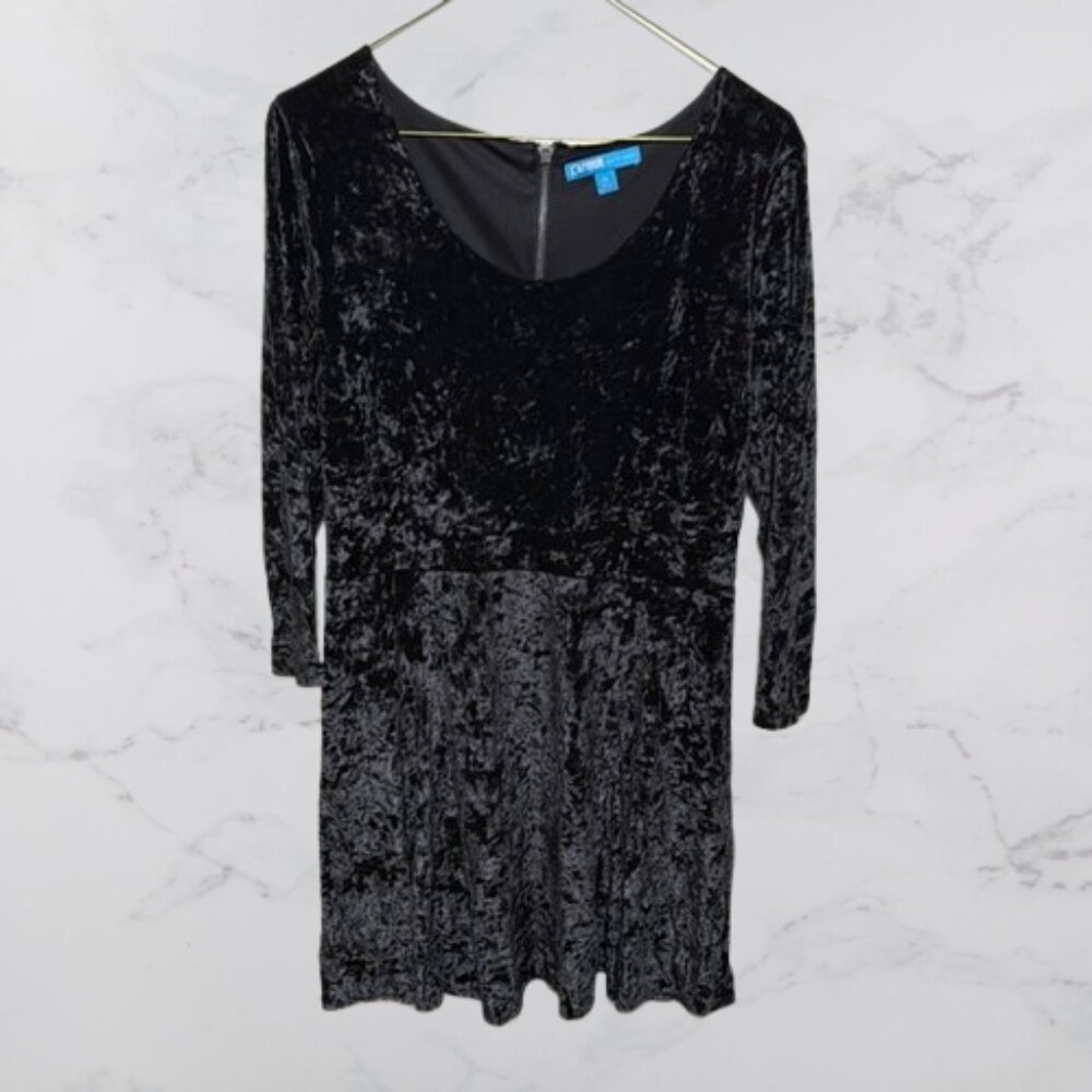 Lamour Dress Size XL Crushed Black Velvet dress